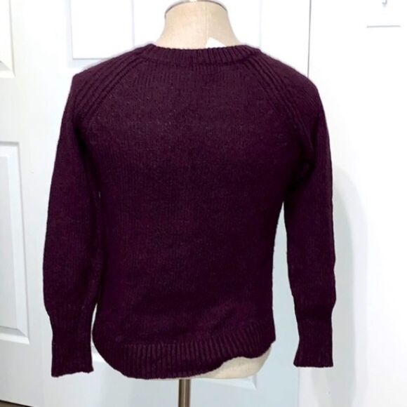Ann Taylor | Plum Purple Women’s Crewneck Knit Office Sweater - Picture 2 of 7